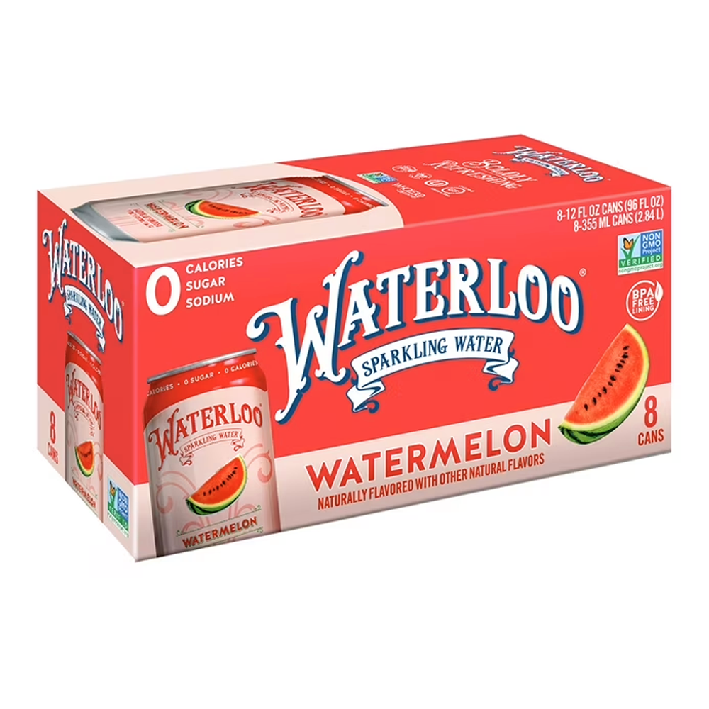 Газированная вода со вкусом арбуза, 8 шт. – банка – 12 унций (355 мл)